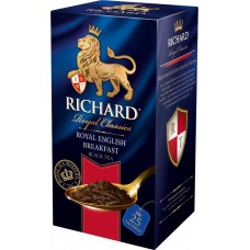Купить Чай черный RICHARD Royal English Breakfast байховый, 25пак, Россия, 25 саш в Ленте