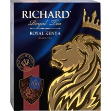 Купить Чай черный RICHARD Royal Kenya Кенийский байховый, 100пак, Россия, 100 пак в Ленте