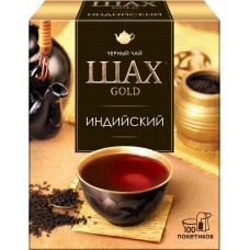 Чай черный ШАХ Gold Индийский, 100пак, Россия, 100 пак
