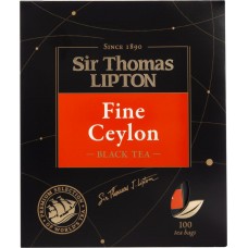 Купить Чай черный SIR THOMAS LIPTON Sir Thomas Fine Ceylon к/уп, Россия, 100 пак в Ленте