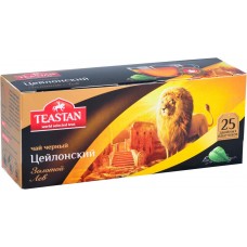 Чай черный ТЕАСТАН Золотой лев Цейлонский, 25пак, Россия, 25 пак