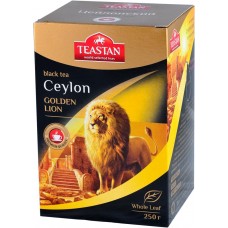 Чай черный TEASTAN Золотой лев Цейлонский листовой, 250г, Россия, 250 г