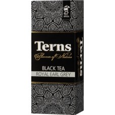 Чай черный TERNS Royal Earl Grey Цейлонский с ароматом бергамота байховый, 25 пак, Шри-Ланка, 25 пак