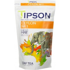 Чай черный TIPSON Ceylon №1 Цейлонский байховый листовой, 175г, Шри-Ланка, 175 г