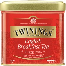 Чай черный TWININGS Английский для завтрака байховый листовой, ж/б, 100г, Великобритания, 100 г