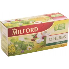 Чай травяной MILFORD 12 трав, 20пак, Германия, 20 пак