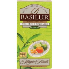 Чай зеленый BASILUR Волшебные фрукты эрл грей и мандарин к/уп, Шри-Ланка, 100 г
