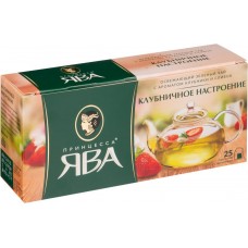 Чай зеленый ПРИНЦЕССА ЯВА Клубничное настроение, 25пак, Россия, 25 пак