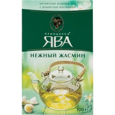 Чай зеленый ПРИНЦЕССА ЯВА Жасмин листовой, 100г, Россия, 100 г