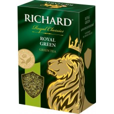 Чай зеленый RICHARD Royal Green круп.лист к/уп, Россия, 90 г