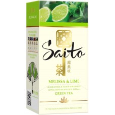 Купить Чай зеленый SAITO Melissa & Lime с ароматом лайма и мелиссы, 25пак, Россия, 25 пак в Ленте