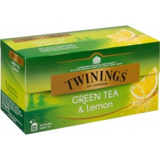 Купить Чай зеленый TWININGS с ароматом лимона китайский байховый, 25пак, Польша, 25 пак в Ленте