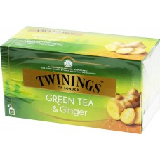 Купить Чай зеленый TWININGS с имбирем к/уп, Польша, 25 пак в Ленте