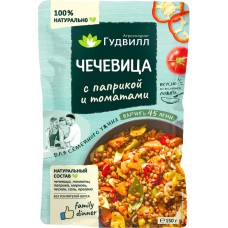 Чечевица ГУДВИЛЛ Для семейного ужина, с паприкой и томатами, 150г, Россия, 150 г