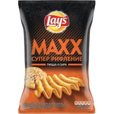 Чипсы картофельные LAY'S Maxx Пицца 4 Сыра, 145г, Россия, 145 г