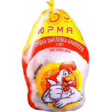 Цыпленок-бройлер ЮРМА Тушка 1 сорт пакет вес, Россия