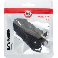 Купить Дата-кабель 365 ДНЕЙ USB–microUSB, 1м, черн. 1A 127000, Китай в Ленте
