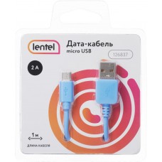 Купить Дата-кабель LENTEL USB–micro USB, 1м, цветн. 2A 126837, Китай в Ленте