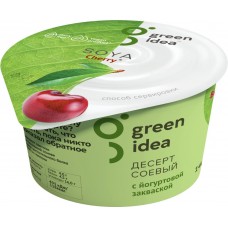 Десерт GREEN IDEA Соевый с йогуртовой закваской и соком вишни, 140г, Россия, 140 г