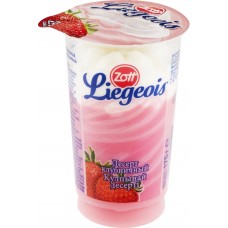 Купить Десерт молочный ZOTT Liegeois Клубничный со сливочным муссом 2,4%, без змж, 175г, Германия, 175 г в Ленте