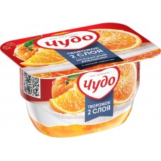 Десерт творожный ЧУДО Апельсин, взбитый 4,2%, без змж, 100г, Россия, 100 г