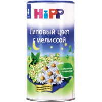 Детское питание чай HIPP Липовый цвет с мелиссой, Швейцария, 200 г