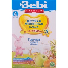 Детское питание каша BEBI Premium Гречневая с курагой и яблоком с 5 мес, Словения, 200 г