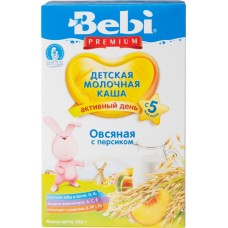 Детское питание каша BEBI Premium овсяная с персиком мол с 5 мес, Словения, 250 г