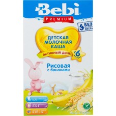 Детское питание каша BEBI Premium рис банан мо с 6 мес, Словения, 250 г