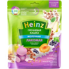 Детское питание каша HEINZ Гречневая молочная грушка-абрикос-смородинка с 5 мес, Россия, 200 г