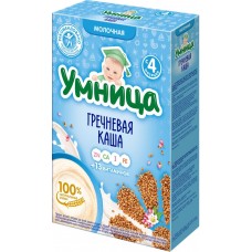 Детское питание каша УМНИЦА молочная гречневая с 4 мес, Россия, 200 г