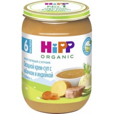 Купить Детское питание крем-суп HIPP Овощной с кабачком и индейкой с 6 мес ст/б, Венгрия, 190 г в Ленте