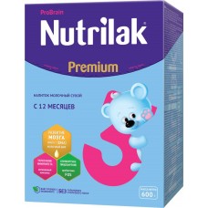 Купить Детское питание напиток NUTRILAK Premium 3 молочный сухой с 12 мес, Россия, 600 г в Ленте