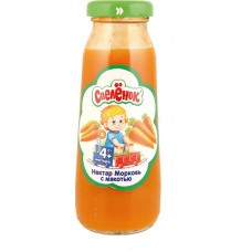 Купить Детское питание нектар СПЕЛЕНОК морковь с мякотью ст/б, Россия, 0,2 л в Ленте