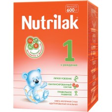 Купить Детское питание смесь NUTRILAK 1, 0-6 мес. сухая молочная адаптированная начальная, Россия, 600 г в Ленте