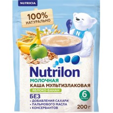 Купить Д/п каша NUTRILON Молочная мультизлак. яблоко-банан, Россия, 200 г в Ленте