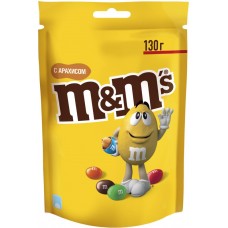 Драже M&M'S арахис в молочном шоколаде и разноцветной глазури, 130г, Россия, 130 г