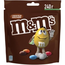 Драже M&M'S молочный шоколад в разноцветной глазури, 240г, Россия, 240 г