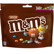 Драже M&M'S молочный шоколад в разноцветной глазури, 360г, Россия, 360 г