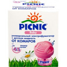 Электрофумигатор PICNIC Baby + жидкость 45 ночей, Россия, 30 мл