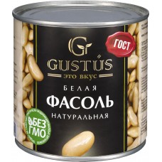 Фасоль белая GUSTUS натуральная, 400г, Россия, 400 г