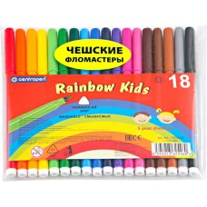 Фломастеры CENTROPEN Rainbow kids 18 цветов Арт. 7550/18, Чехия