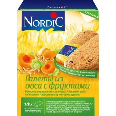Галеты овсяные NORDIC с фруктами, 30г, Финляндия, 30 г
