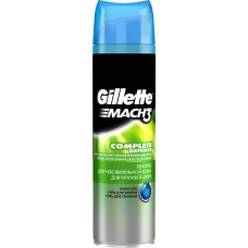 Купить Гель для бритья GILLETTE Mach3 Complete Defense, для чувствительной кожи, 200мл, Великобритания, 200 мл в Ленте