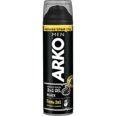 Гель для бритья и умывания ARKO 2в1 Black, 200мл, Турция, 200 мл