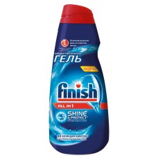Купить Гель для мытья посуды в посудомоечной машине FINISH All in 1 Shine&Protect, 1л, Польша, 1 л в Ленте