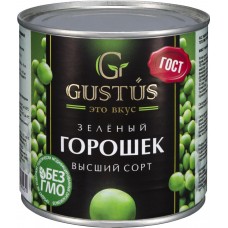 Горошек зеленый GUSTUS высший сорт, 400г, Россия, 400 г