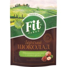 Горячий шоколад FITPARAD Итальянская классика со вкусом лесного ореха, на стевии, 200г, Россия, 200 г