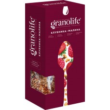 Купить Гранола GRANOLIFE Клубника-малина, 400г, Россия, 400 г в Ленте