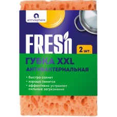 Губка ATMOSPHERE Fresh, антибактериальная XXL F3067, Россия, 2 шт